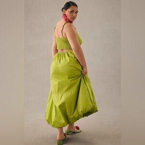 Anthropologie Lime Green Bubble Dress